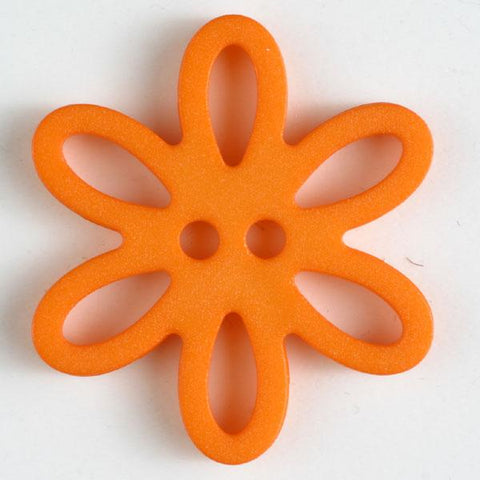 Orange Flower Novelty Button