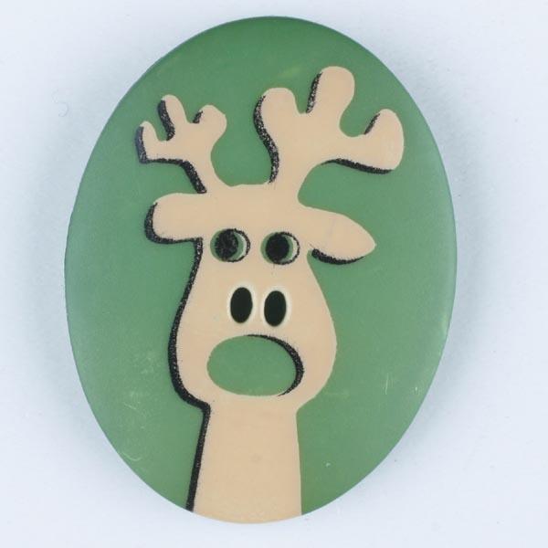 Reindeer Novelty Button
