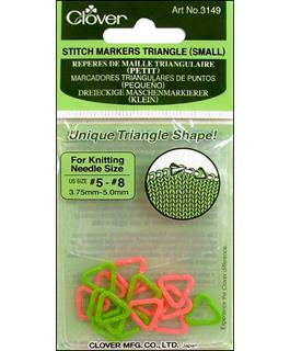 Clover Stitch Markers Triangle Small Sz 5-8 16pc