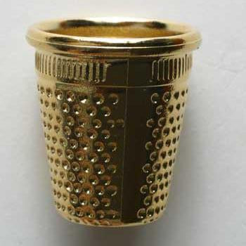 Gold Plated Thimble Polyamide Button