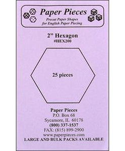 Paper Pieces Shape Hexagon 2" 25pc