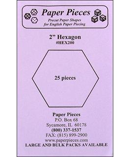 Paper Pieces Shape Hexagon 2" 25pc