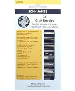 John James Craft Needles 33pc Card