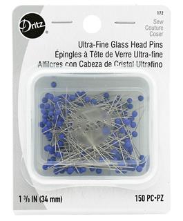 Dritz Pins Glass Head Ultra Fine 1.38" 150pc