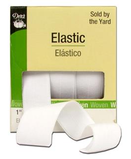 Dritz Elastic Fold Over 1" White