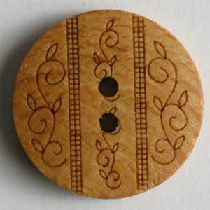 Brown Wood Button