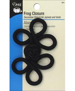 Dritz Frog Closure 3 Loop 4" Black