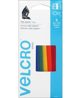 Velcro One Wrap Tie 8x.5" Astd 5pc