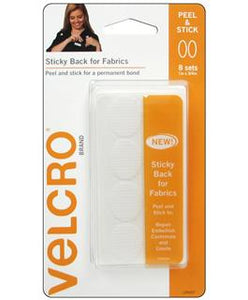 Velcro Sticky Back For Fabrics Oval 1 White 8pc – Stitches