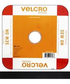 VELCRO Sew On Soft & Flexible Tape 5/8" Black