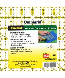 Omnigrid Ruler with Angles 6x6"