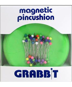 Blue Feather Grabbit Magnetic Pincushion LimeGreen