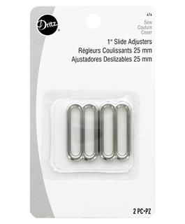 Dritz Slide Adjuster For 1" Strap Nickel 2pc