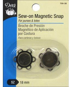 Dritz Sew On Magnetic Snap Antique Brass