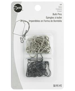 Dritz Bulb Safety Pins Black/Nickel 50pc