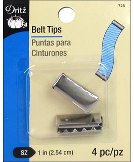 Dritz Belt Tips 1" Nickel 4pc