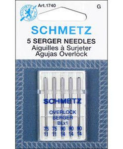 Schmetz Mach Needle Overlock Blx1 Astd Sz75-90 5pc