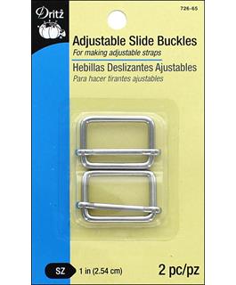 Dritz Adjustable Slide Buckle 1" Nickel 2pc