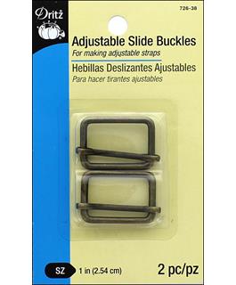 Dritz Adjustable Slide Buckle 1" Ant Brass 2pc