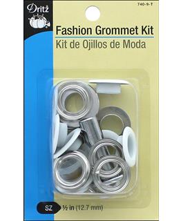 Dritz Fashion Grommet Kit White 8pc w/tool