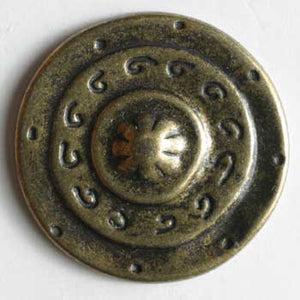 Antique Brass Full Metal Button