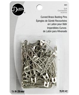 Dritz Quilt Safety Pin Curved Basting Size2 75pc