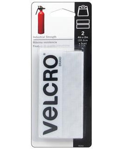 Velcro Industrial Strength Strip 2"x4" White 2pc
