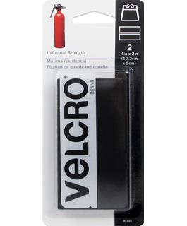 Velcro Industrial Strength Strip 2"x4" Black 2pc