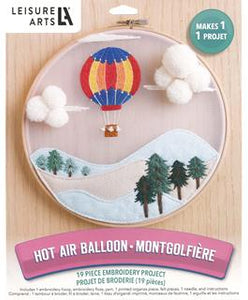 Hot Air Balloon Embroidery Kit