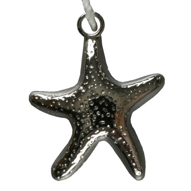 Silver Starfish Full Metal Button