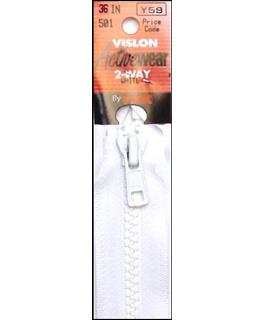 YKK Vislon 2 Way Separating Zippers 36"