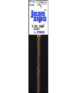 YKK Brass Jean Zippers 9"