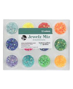 Buttons Galore Jewelz Mix Rhinestones - Brights