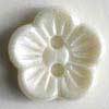 White Flower Polyamide Button