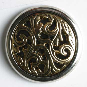 Antique Gold Plated Polyamide Button