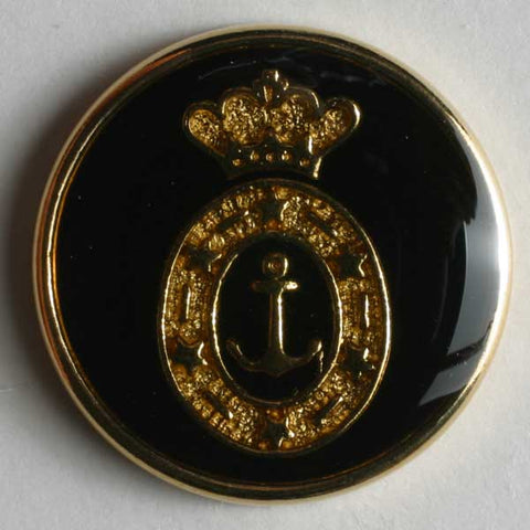 Black Full Metal Enamelled Button