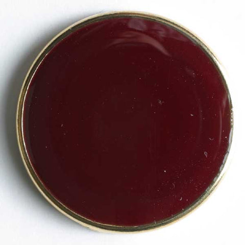 Wine Red Full Metal Enamelled Button