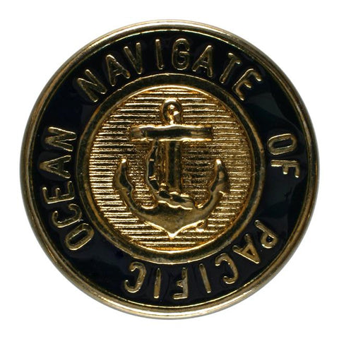 Navy Blue Full Metal Enamelled Button