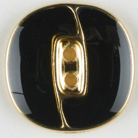 Black Full Metal Enamelled Button