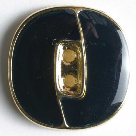 Navy Blue Full Metal Enamelled Button