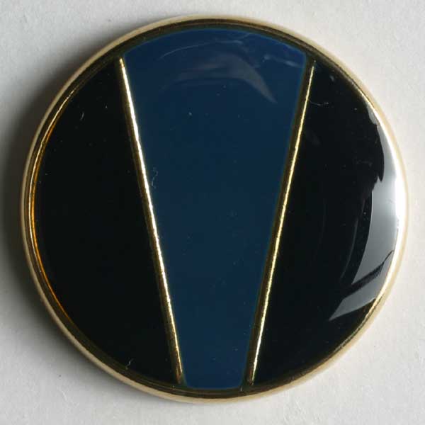 Navy Blue Full Metal Enamelled Button