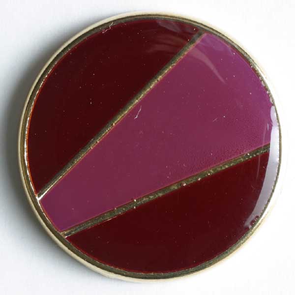 Wine Red Full Metal Enamelled Button