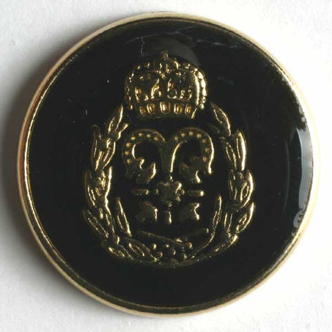 Black Full Metal Enamelled Button