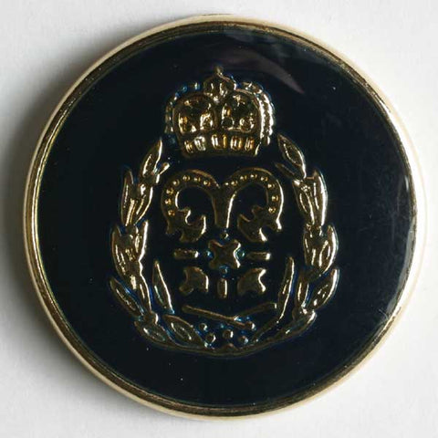 Navy Blue Full Metal Enamelled Button