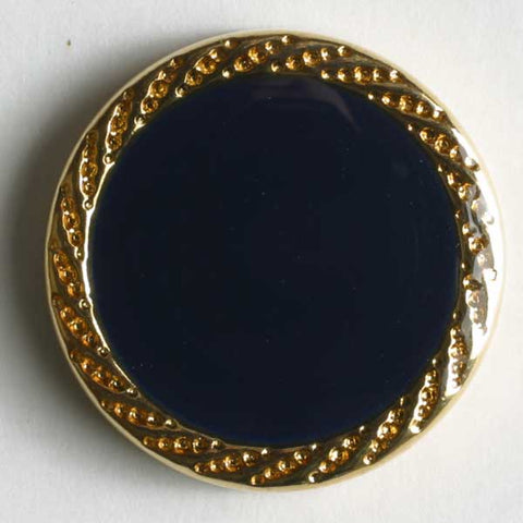 Navy Blue Full Metal Enamelled Button