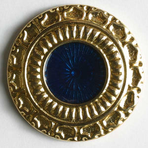 Navy Blue Full Metal Enamelled Button