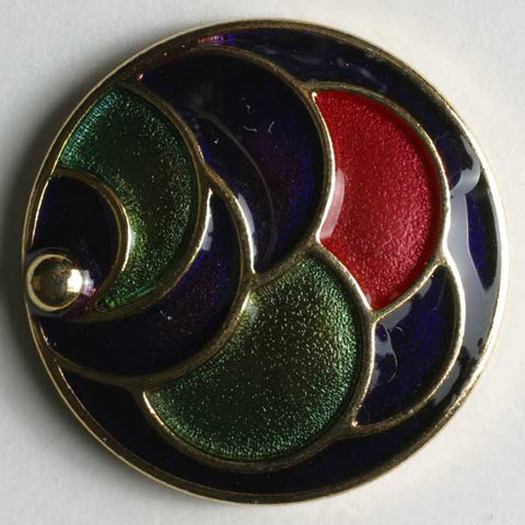 Gold Plated Full Metal Enamelled Button