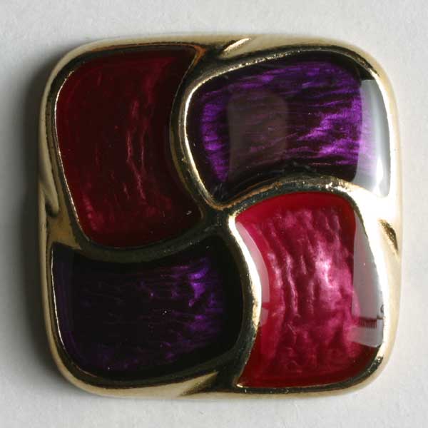 Lilac Full Metal Enamelled Button
