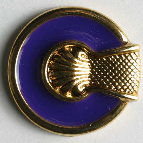 Lilac Full Metal Enamelled Button