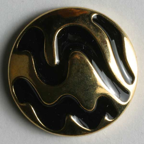 Black Full Metal Enamelled Button